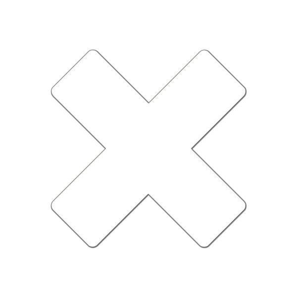 Ergomat DuraStripe Xtreme 9.5inx9.5inx3.5in Rounded Xfts White, 12PK DSX-XR9.5-W-KIT - main